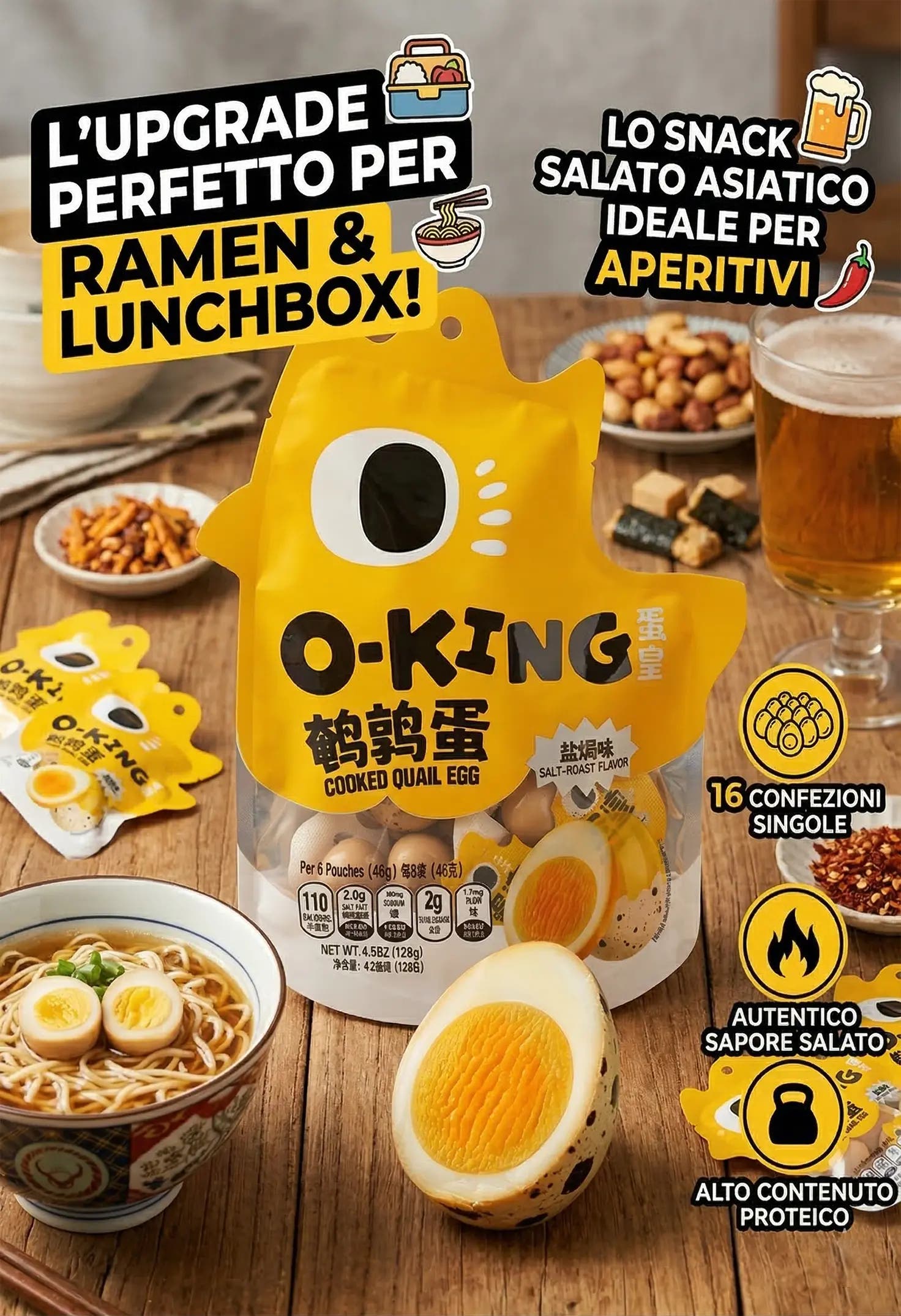 O-KING | Uova di Quaglia 128g - Gusto Salt-Roast