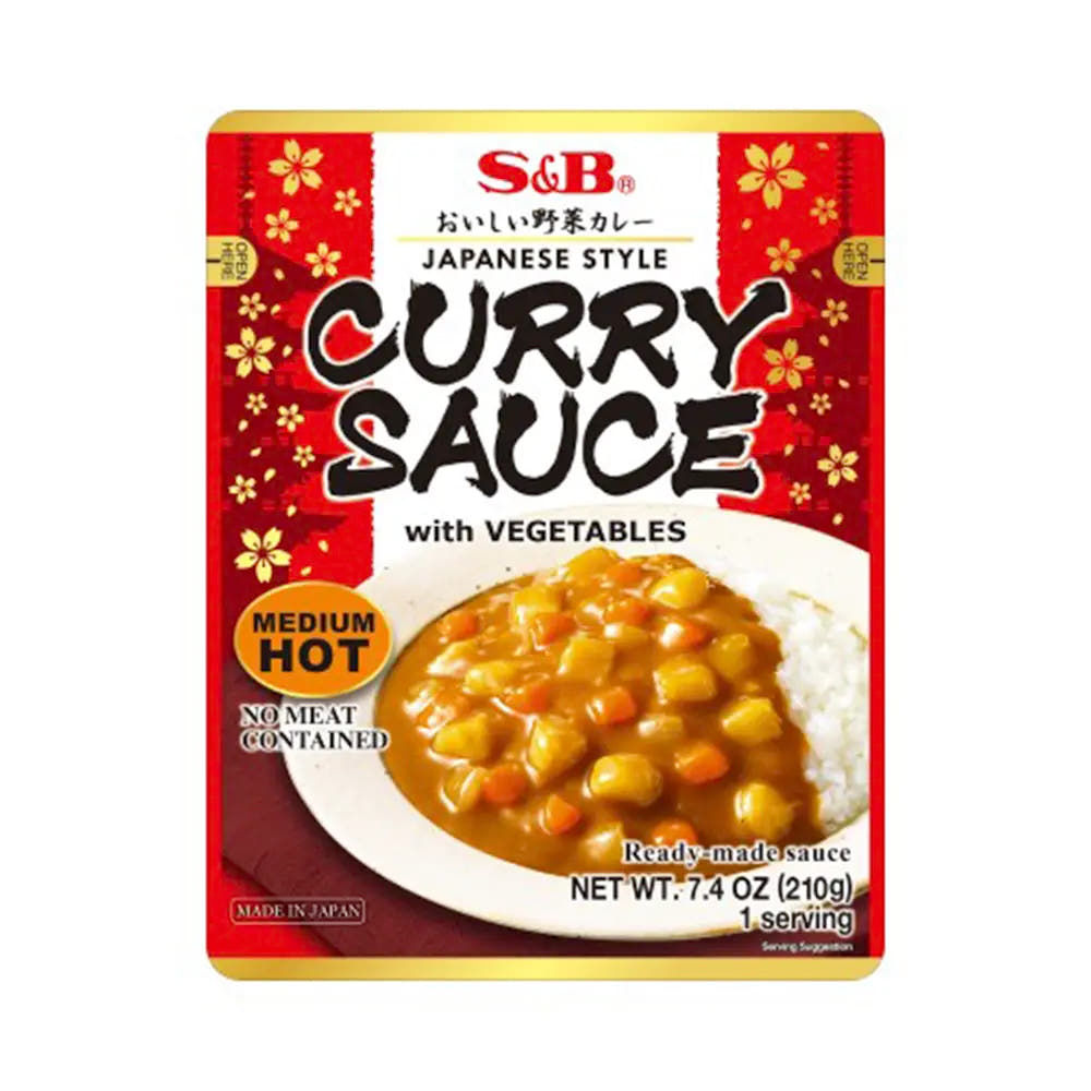 S&B | Curry Giapponese con Verdure 210g – Piccantezza Media