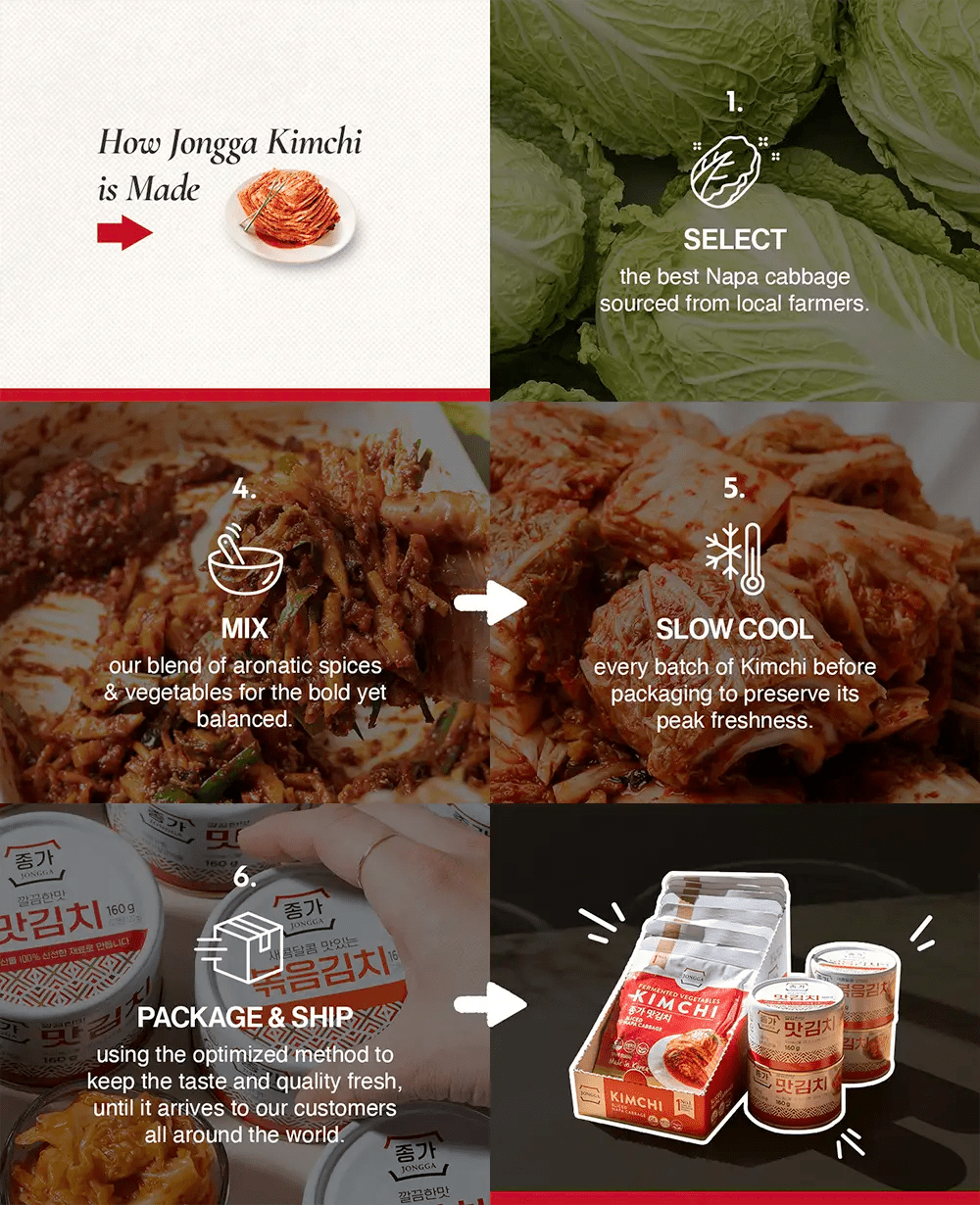 Jongga | Kimchi Ideale per Stir - Fried 160g - Trovasia - C14013 - 01