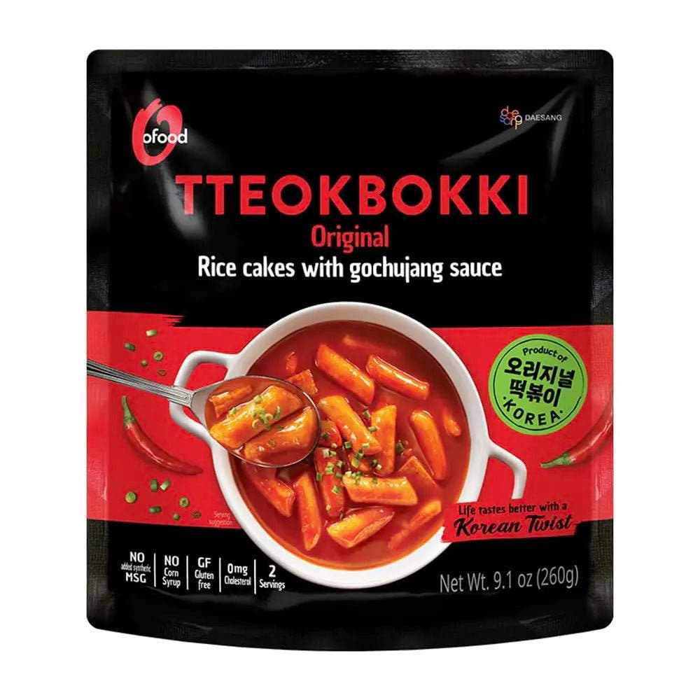 O’Food | Tteokbokki 260g (2 Porzioni) – Gusto Originale con Salsa Gochujang - Trovasia - I08008 - 01