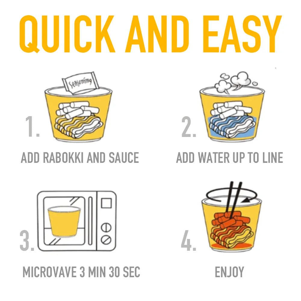 Rabokki 145g (Ramen con Tteokbokki) - Gusto DolcePiccante Classico - Trovasia - I08006 - 01