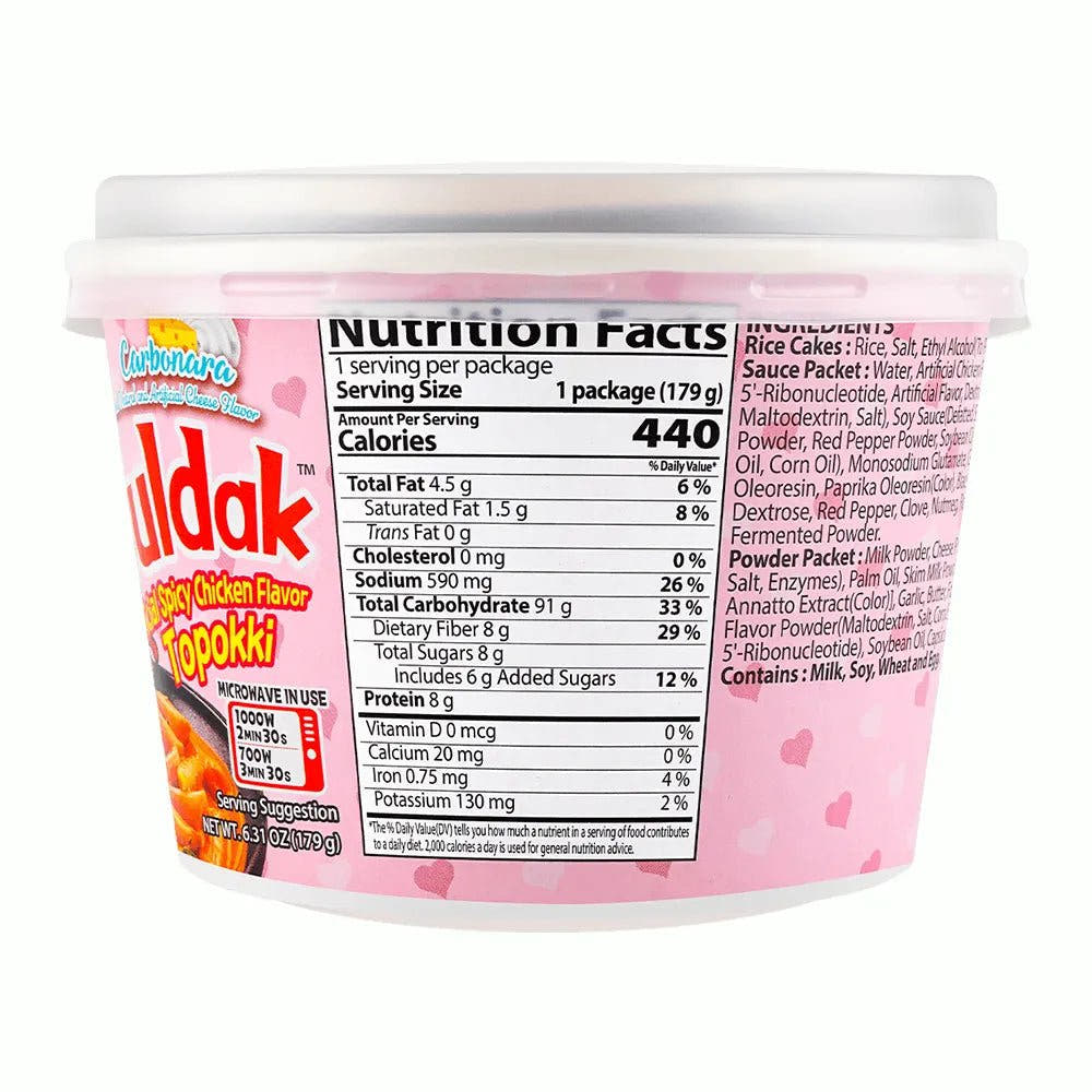 Samyang Tteokbokki 185g - Gusto Carbonara - Trovasia - I08007 - 02