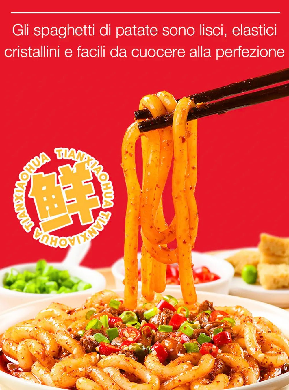 Spaghetti di Patate con Salsa al Sesamo 268g - Trovasia - I04009 - 02