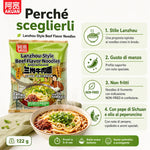 AKUAN | Noodles Istantanei 122g - LANZHOU Stile(Gusto di Manzo)