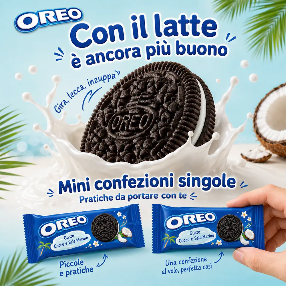 Biscotti Oreo 87g - Gusto Cocco al Sale Marino