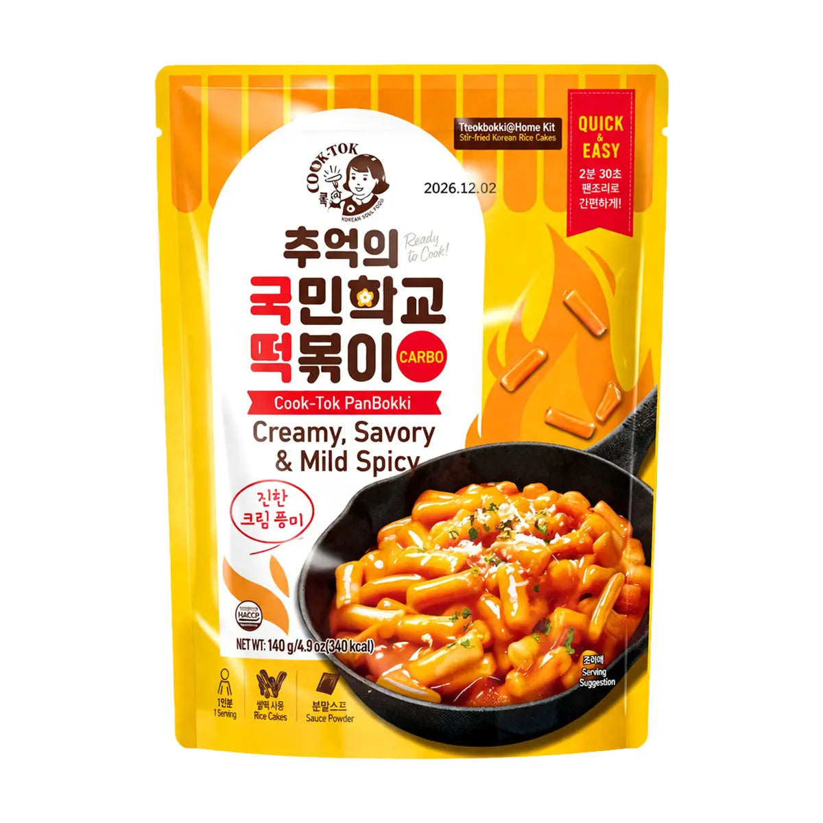 COOK-TOK | Tteokbokki Coreano 140g - Gusto Carbo