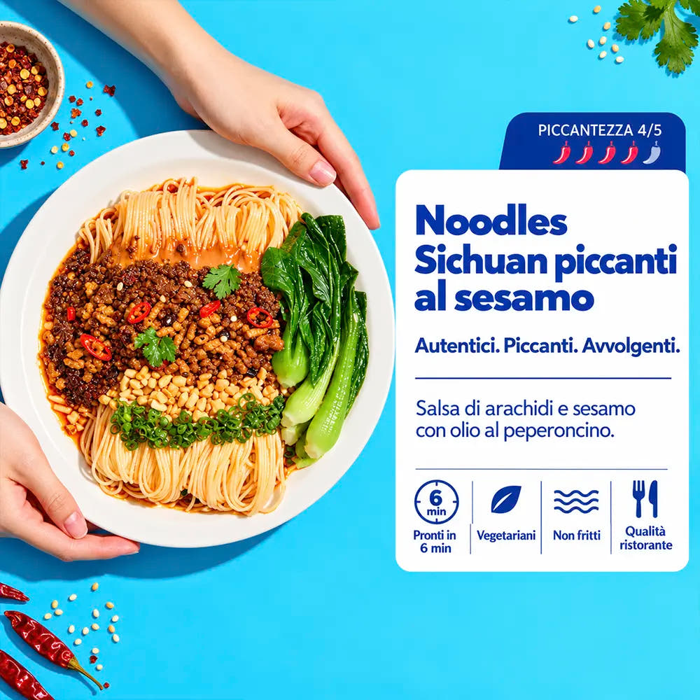 Dandan Mian 242g – Noodles Piccanti al Pepe di Sichuan