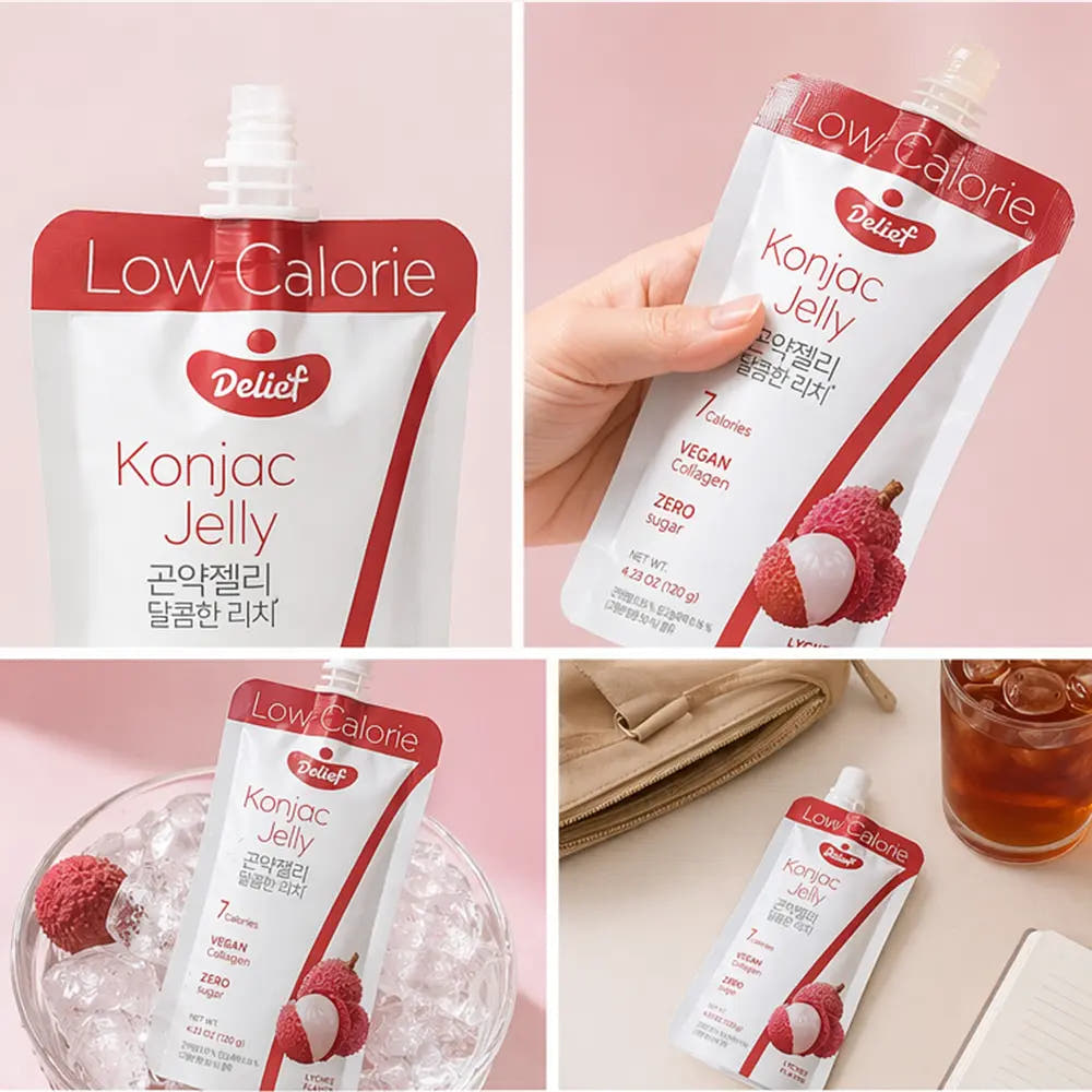 Delief | Gelatina di Konjac 120g - Gusto Litchi