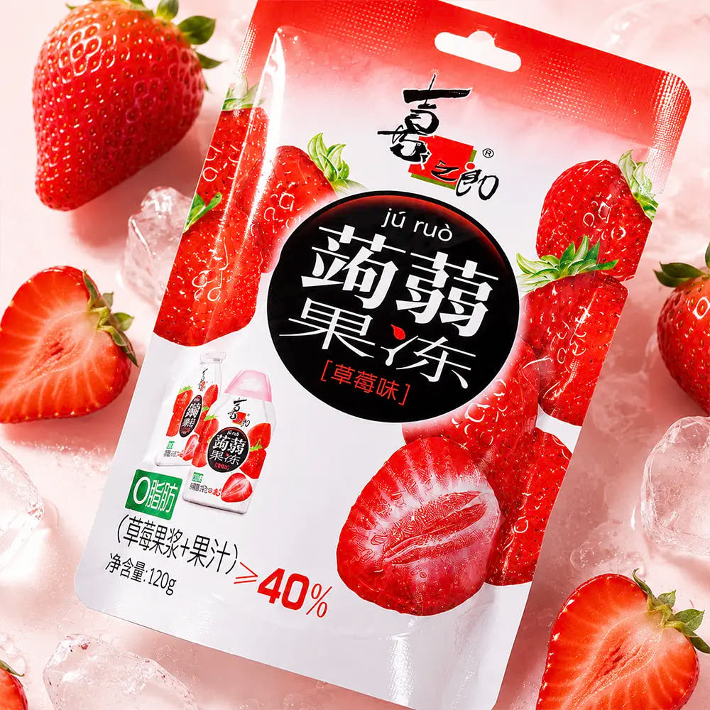Gelatina di Konjac 120g - Gusto Fragola