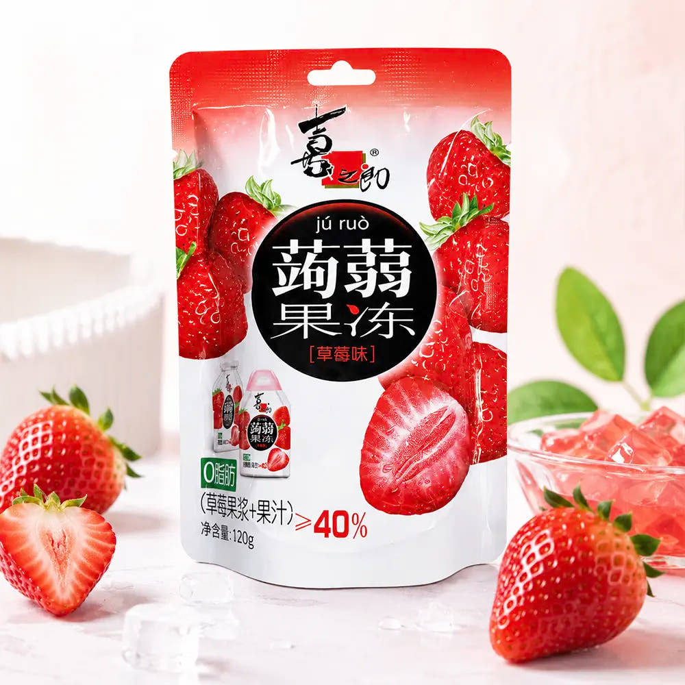 Gelatina di Konjac 120g - Gusto Fragola