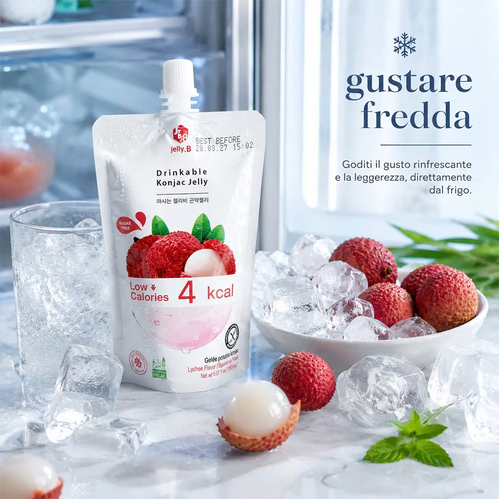 Gelatina di Konjac da Bere 150ml - Gusto Litchi