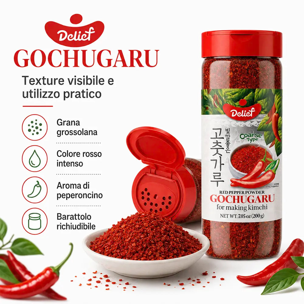 Gochugaru 200g – Peperoncino Rosso Coreano a Grana Grossolana