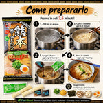 ITSUKI | Ramen Giapponese Istantaneo per Due Persone 176g - Gusto Aglio Nero di Kumamoto