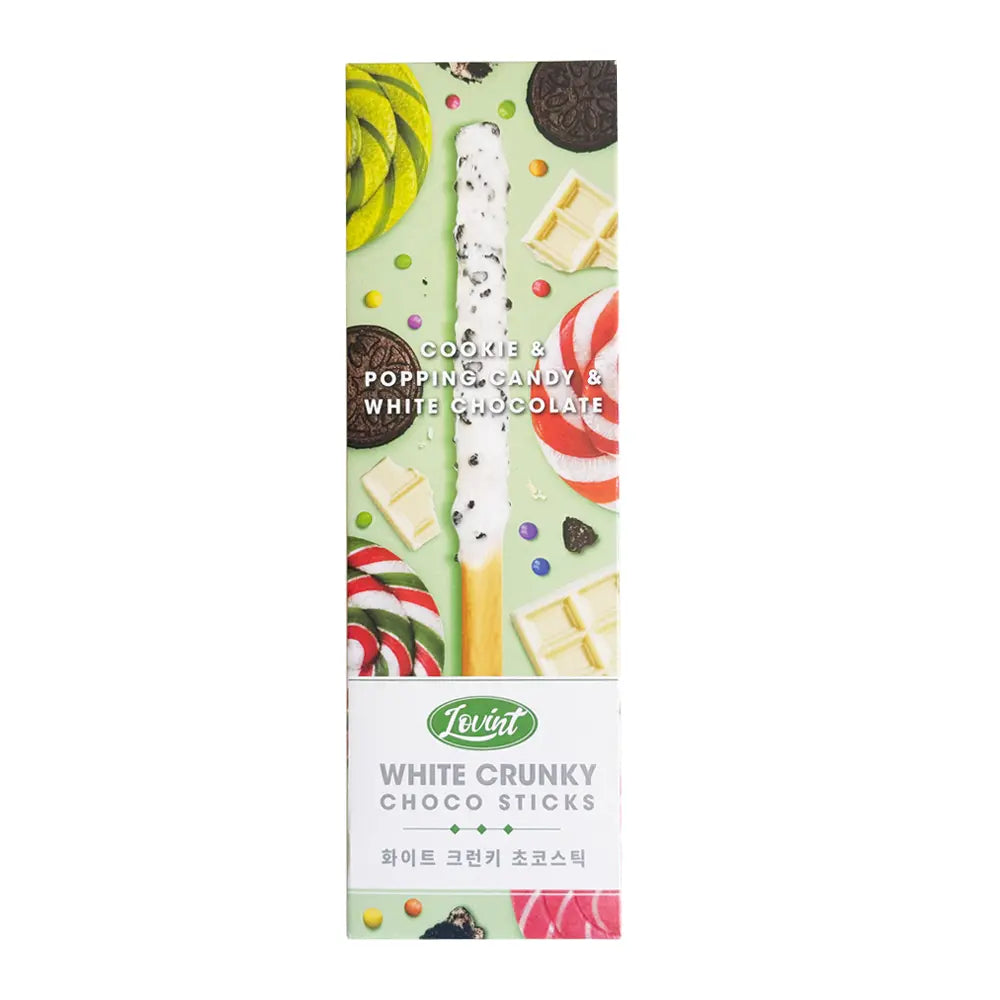 Lovint | Choco Sticks 57g - Gusto Cioccolato Bianco con Caramelle Frizzanti