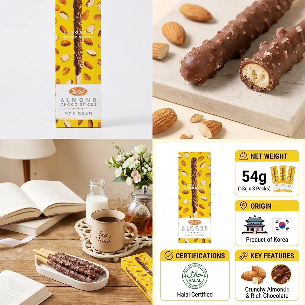 Lovint | Choco Sticks 54g - Gusto Cioccolato con Mandorla