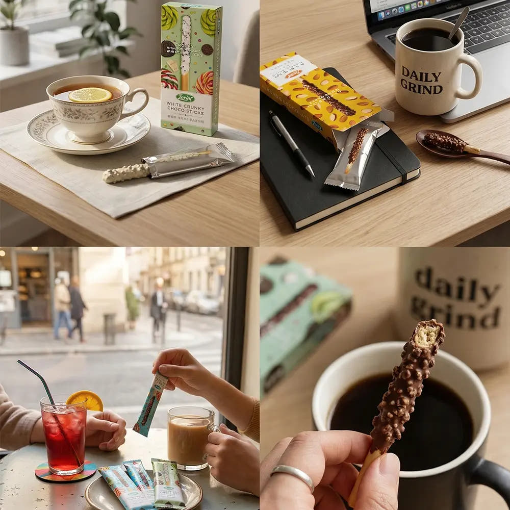 Lovint | Choco Sticks 57g - Gusto Cioccolato Bianco con Caramelle Frizzanti
