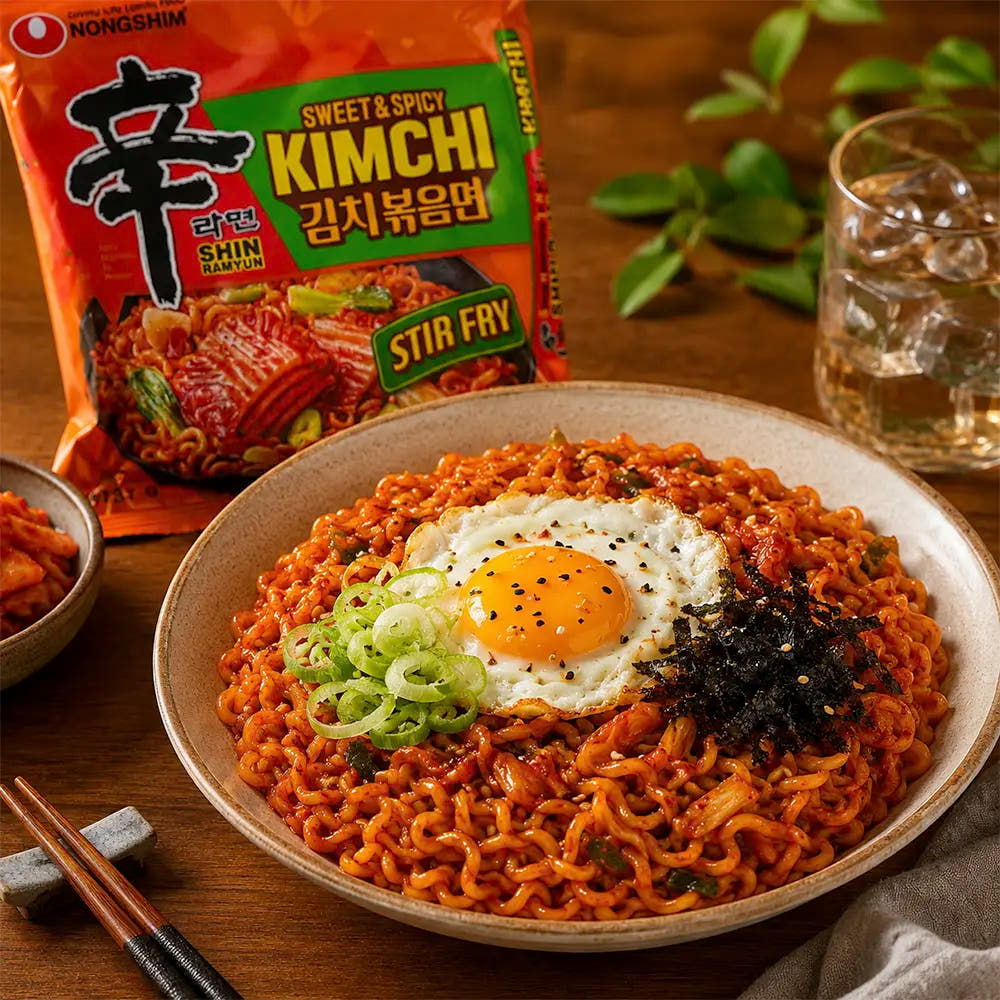 Nongshim | Shin Ramyun Kimchi Stir Fry 137g - Gusto Kimchi Sweet & Spicy