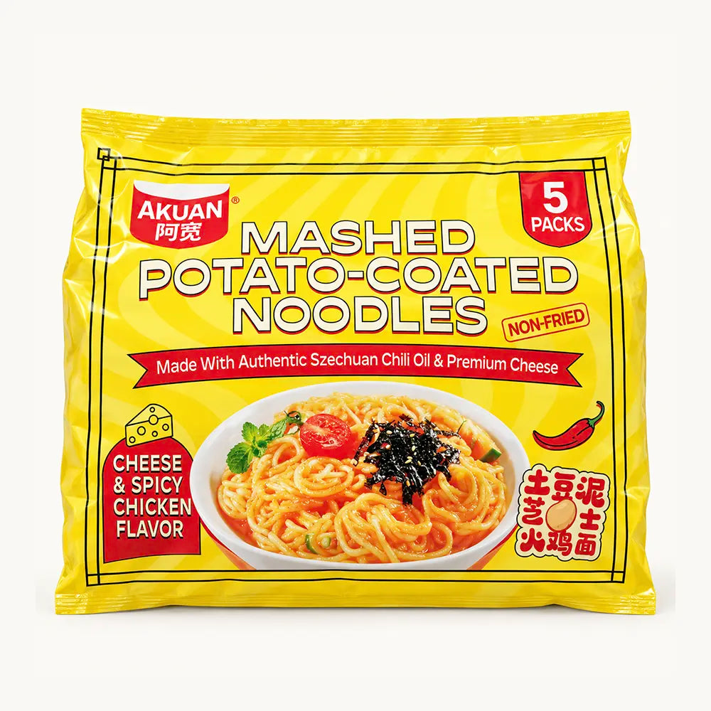Noodles Istantanei - Gusto Formaggio e Pollo Piccante (Multipack 5x)
