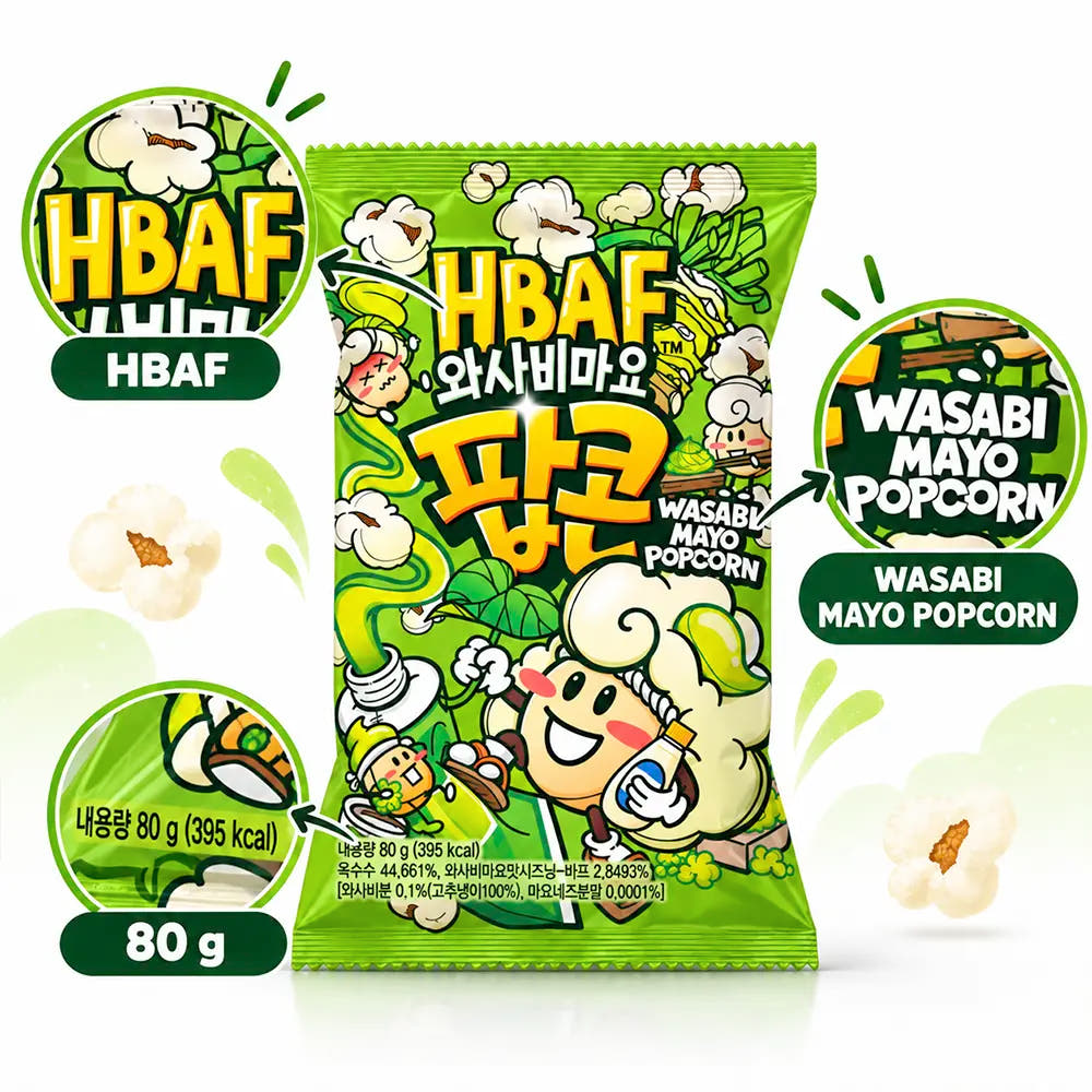 Popcorn al Wasabi Mayo 80 g