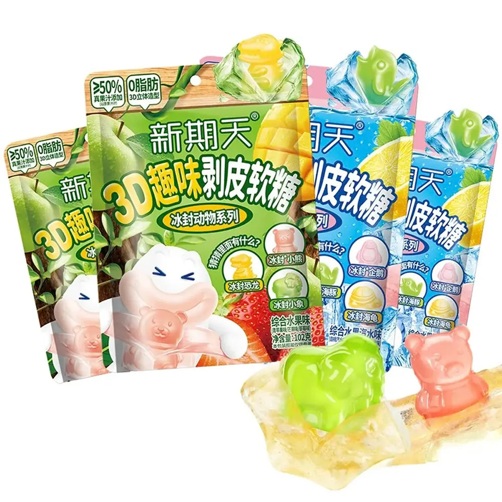 Tier-Serie | 3D-Bonbons zum Abziehen 60 g – Geschmacksrichtung: Fruchtmix