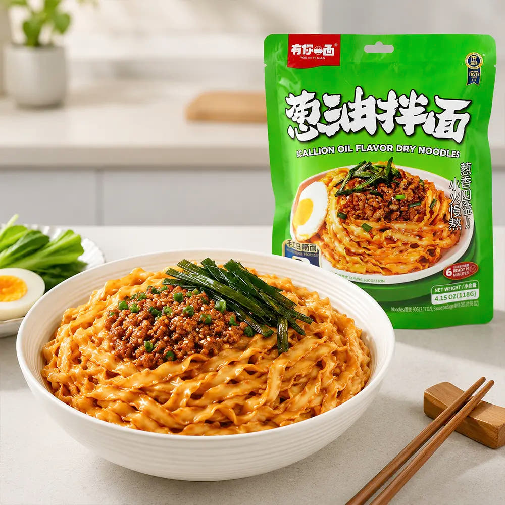 Stir Fry Noodles Istantanei 118g – Gusto Scallion Oilo