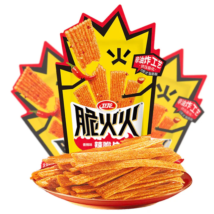 WeiLong | CuiHuoHuo 45g - Scharfes, knuspriges Latiao (nicht frittiert) 