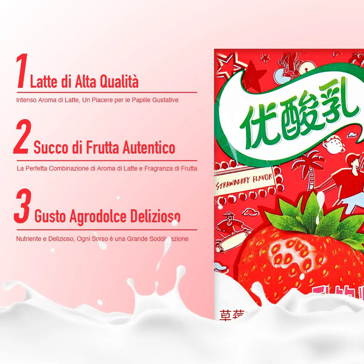 Bevanda di Latte alla Fragola 250ml - Trovasia - b0700202