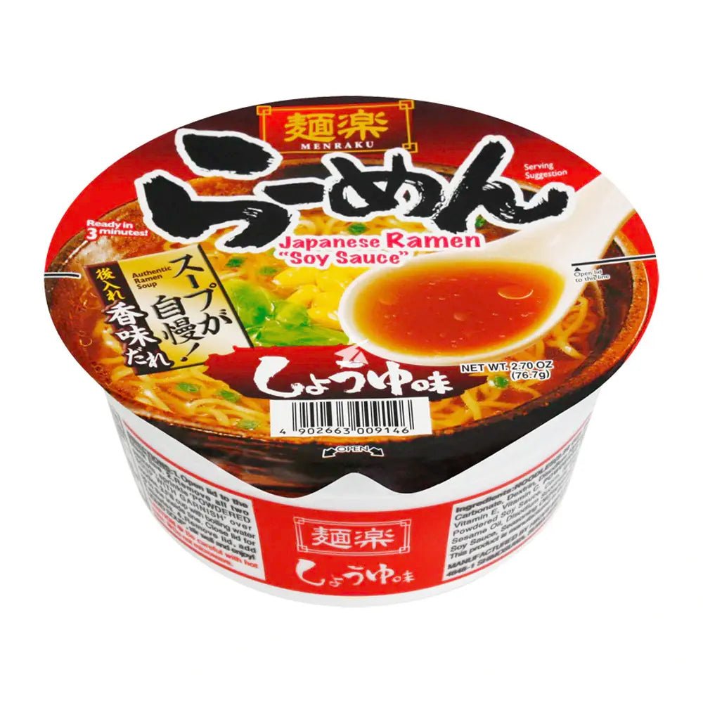 Menraku | Ramen Istantaneo - Gusto Shoyu (Salsa di Soia) - Trovasia - I01035 - 01