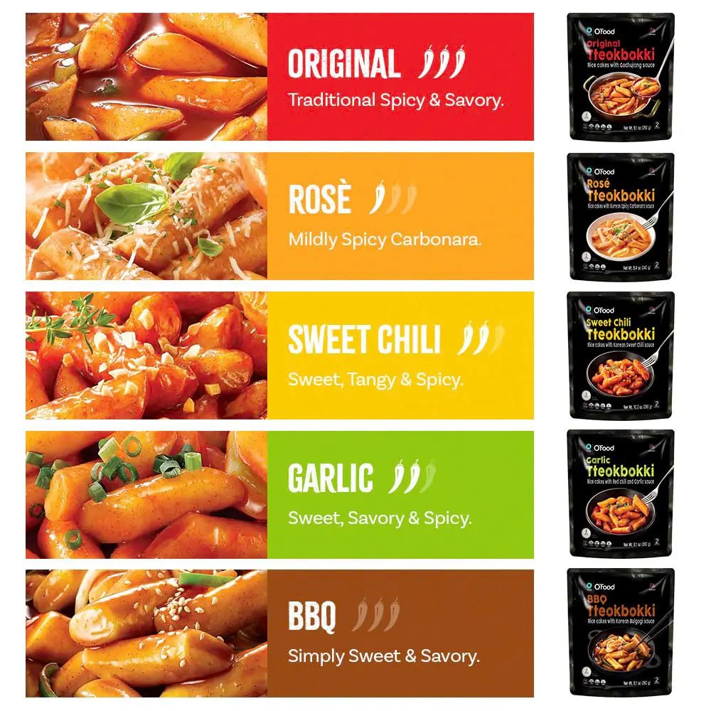 O’Food | Tteokbokki 260g (2 Porzioni) – Gusto Originale con Salsa Gochujang - Trovasia - I08008 - 01