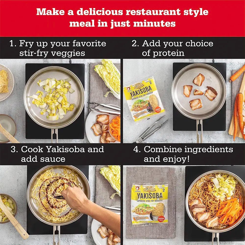 Otafuku | Kit Yakisoba Giapponese – 2 Porzioni con Noodles e Salsa Originale - Trovasia - I02004 - 01