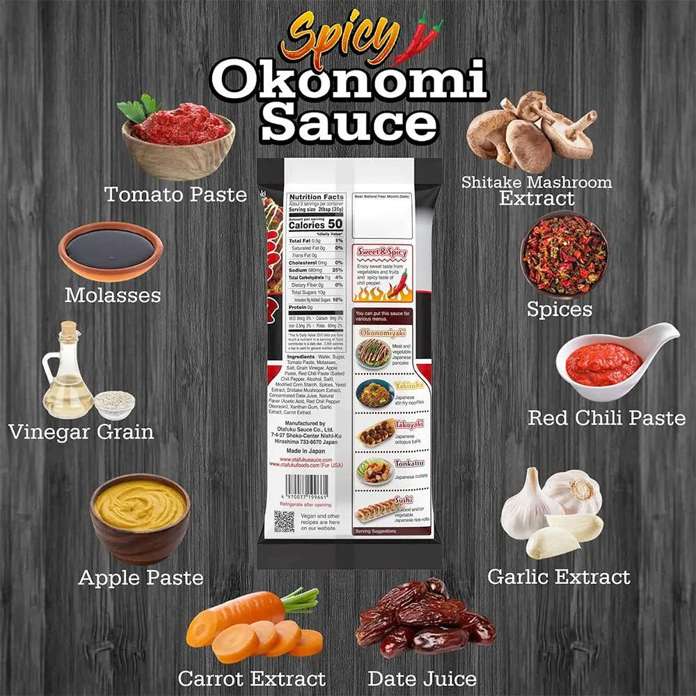 Otafuku | Salsa Okonomi per Topping 300g - Piccante - Trovasia - A08015 - 04