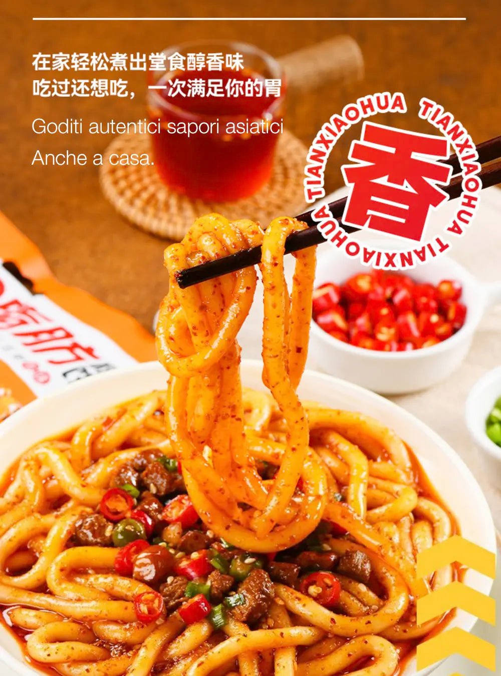 Spaghetti di Patate con Salsa al Sesamo 268g - Trovasia - I04009 - 02