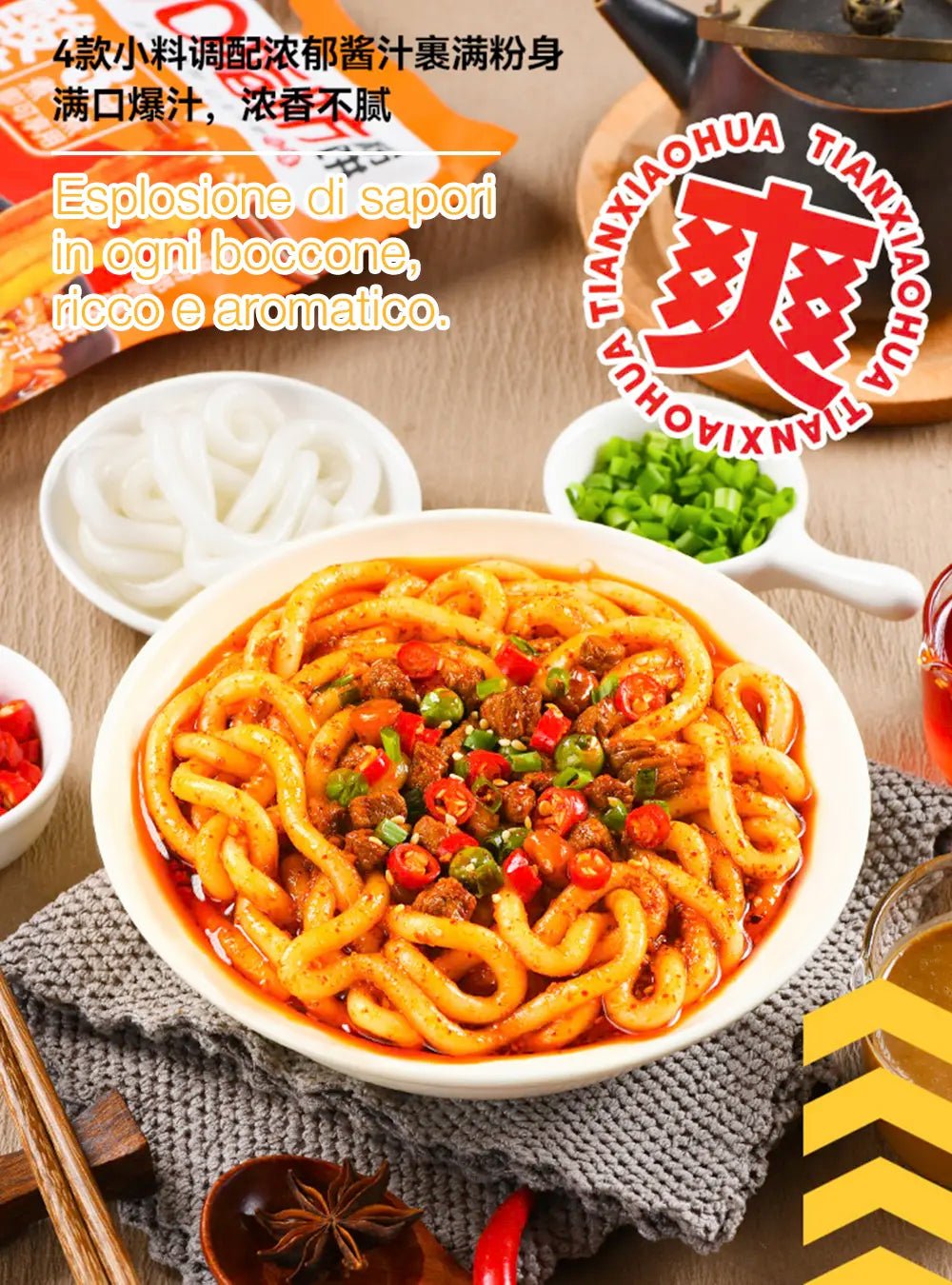 Spaghetti di Patate con Salsa al Sesamo 268g - Trovasia - I04009 - 02