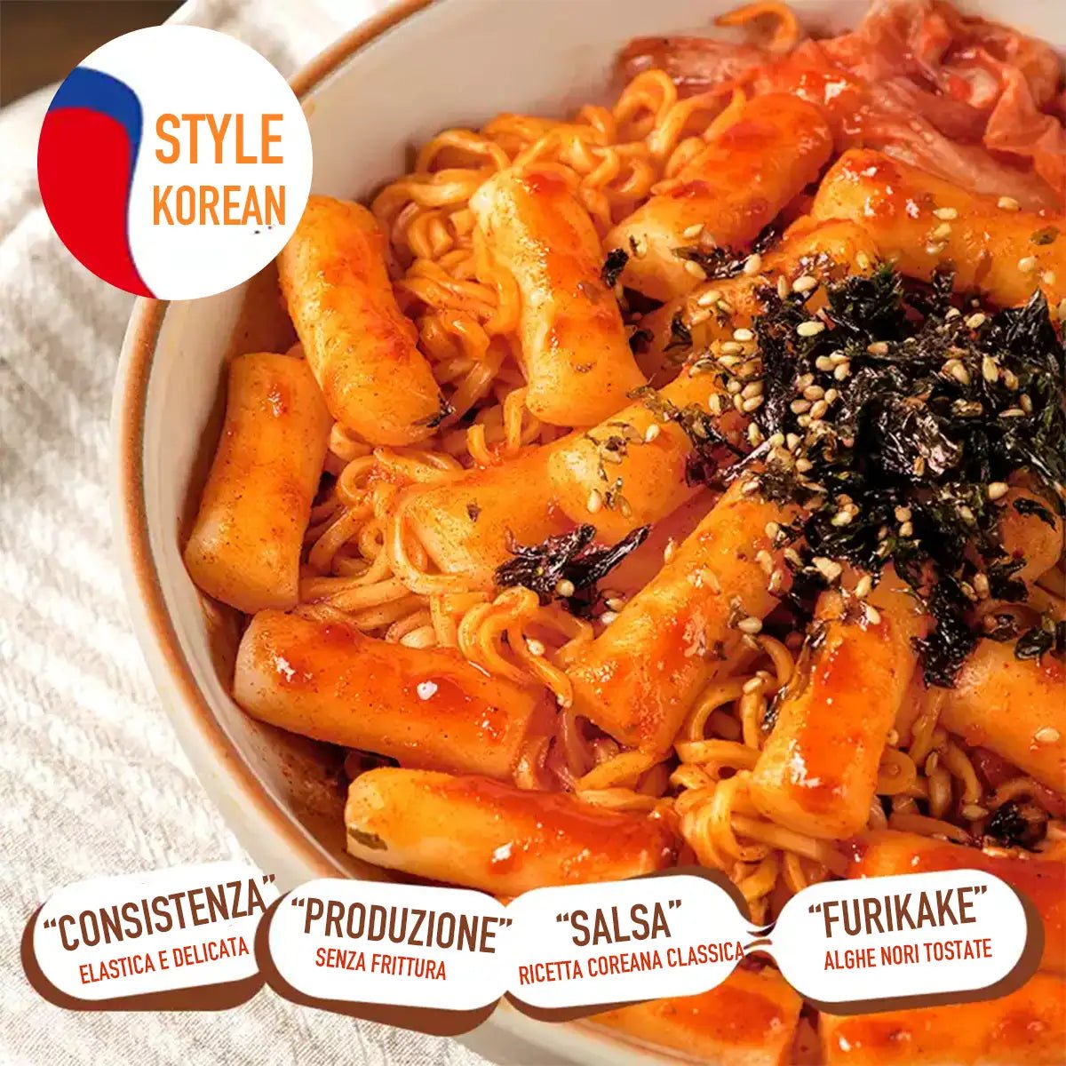 Tteokbokki con Ramen Coreano 253g - Gusto DolcePiccante - Trovasia - i0800201