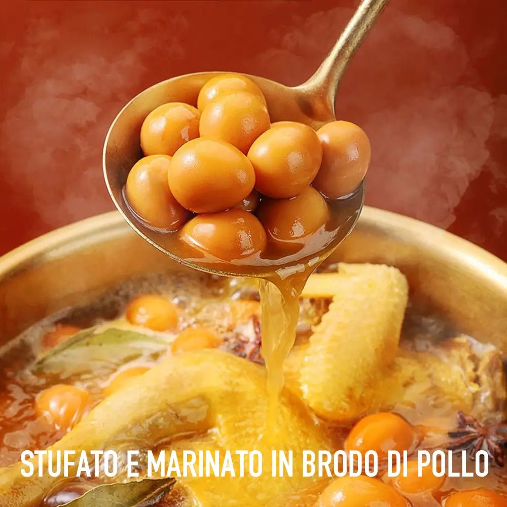 Uova di Quaglia Stufate nel Brodo di Pollo 70g - Trovasia - S0100101